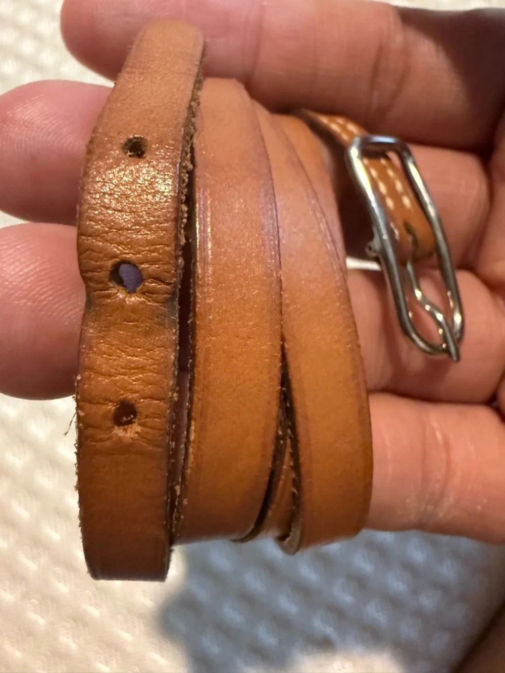 Hermès Hapi 3 leather bracelet